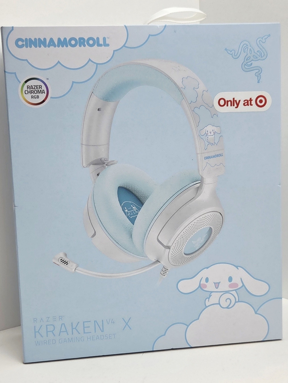 Razer Kraken V4 X Cinnamoroll Wired Headset - White & Light Blue
